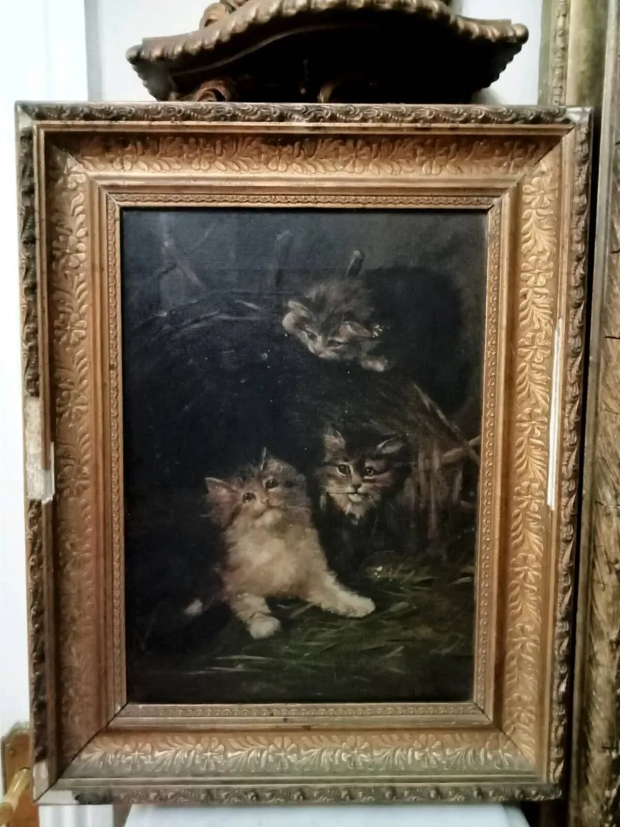 Antique oil painting - Image 1