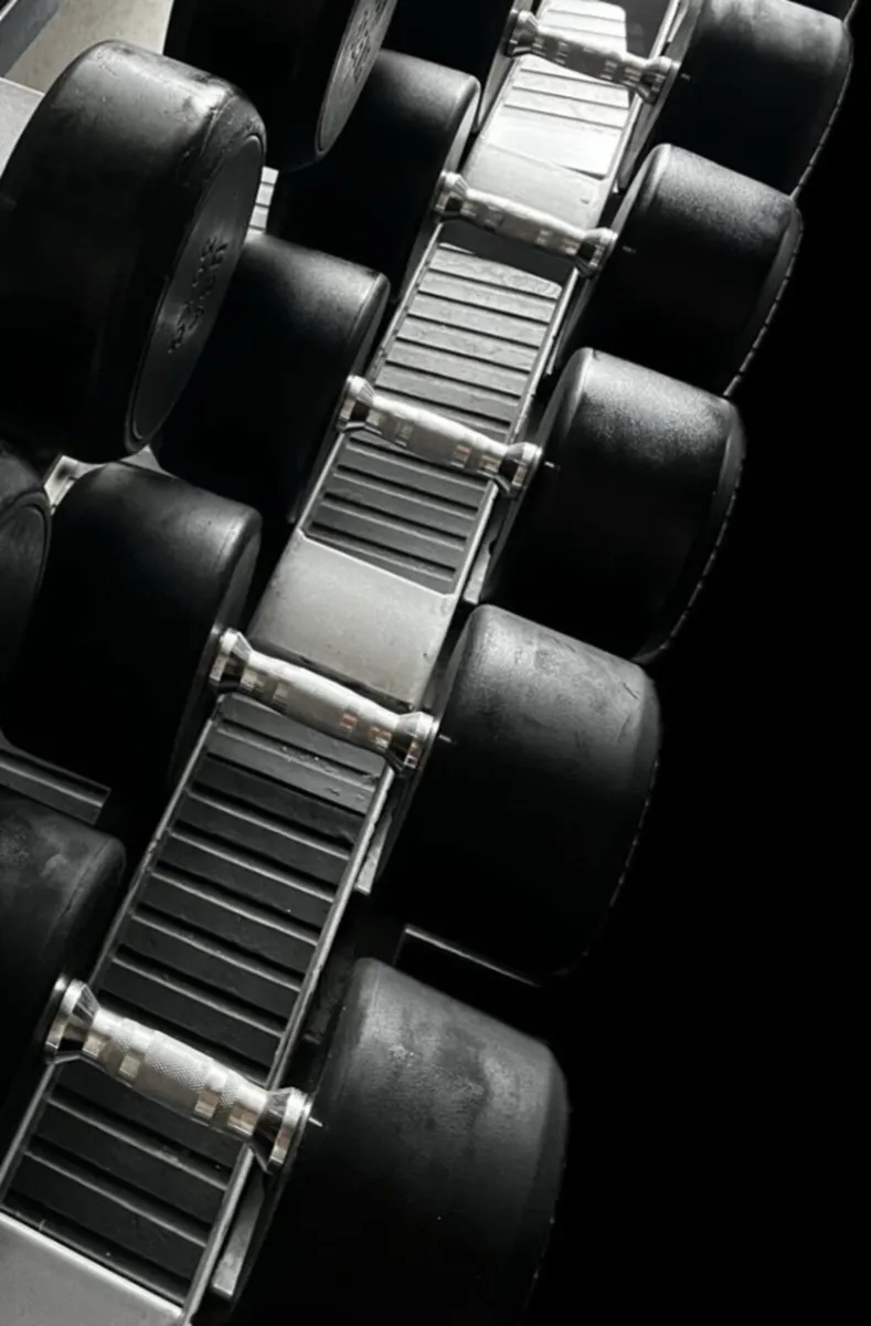 720kg full rubber dumbbells clean handles - Image 2
