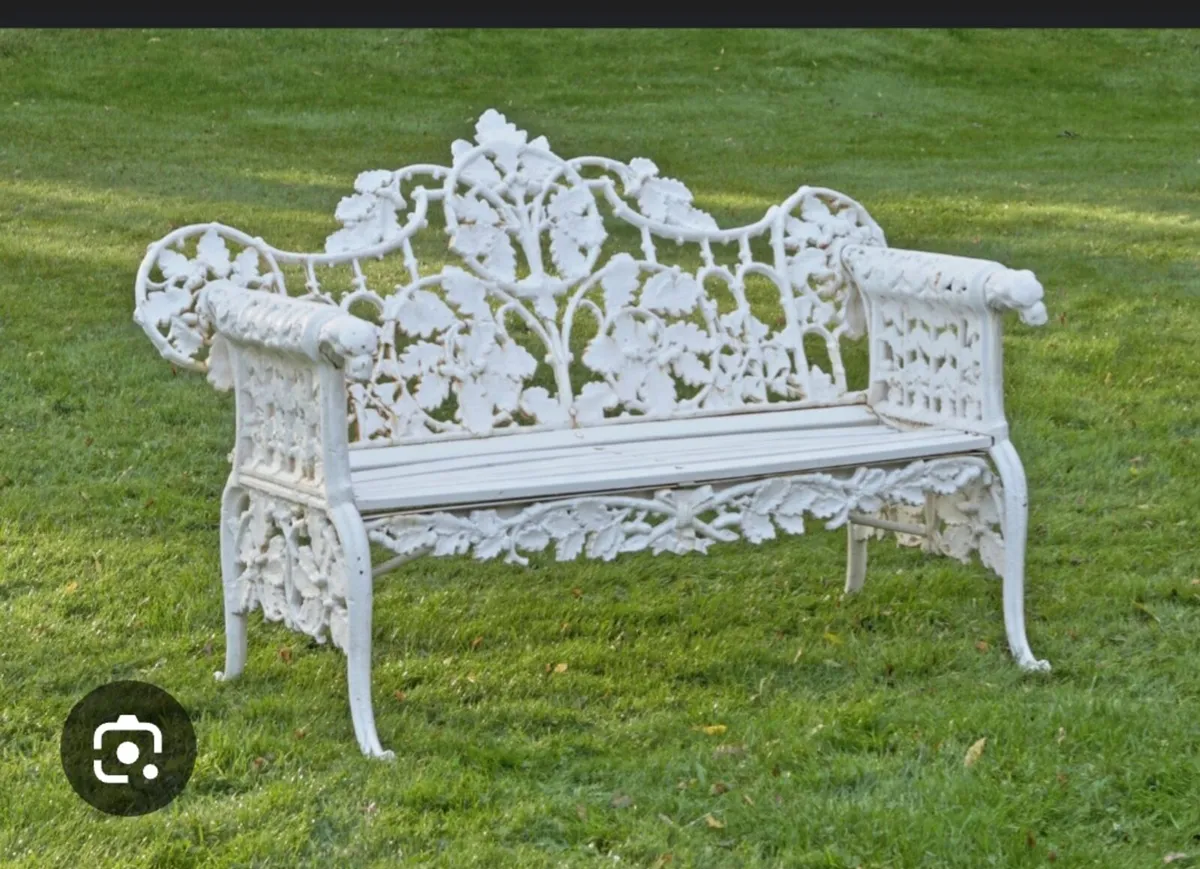 HEAVY CAST IRON GARDEN BENCHS - Image 1