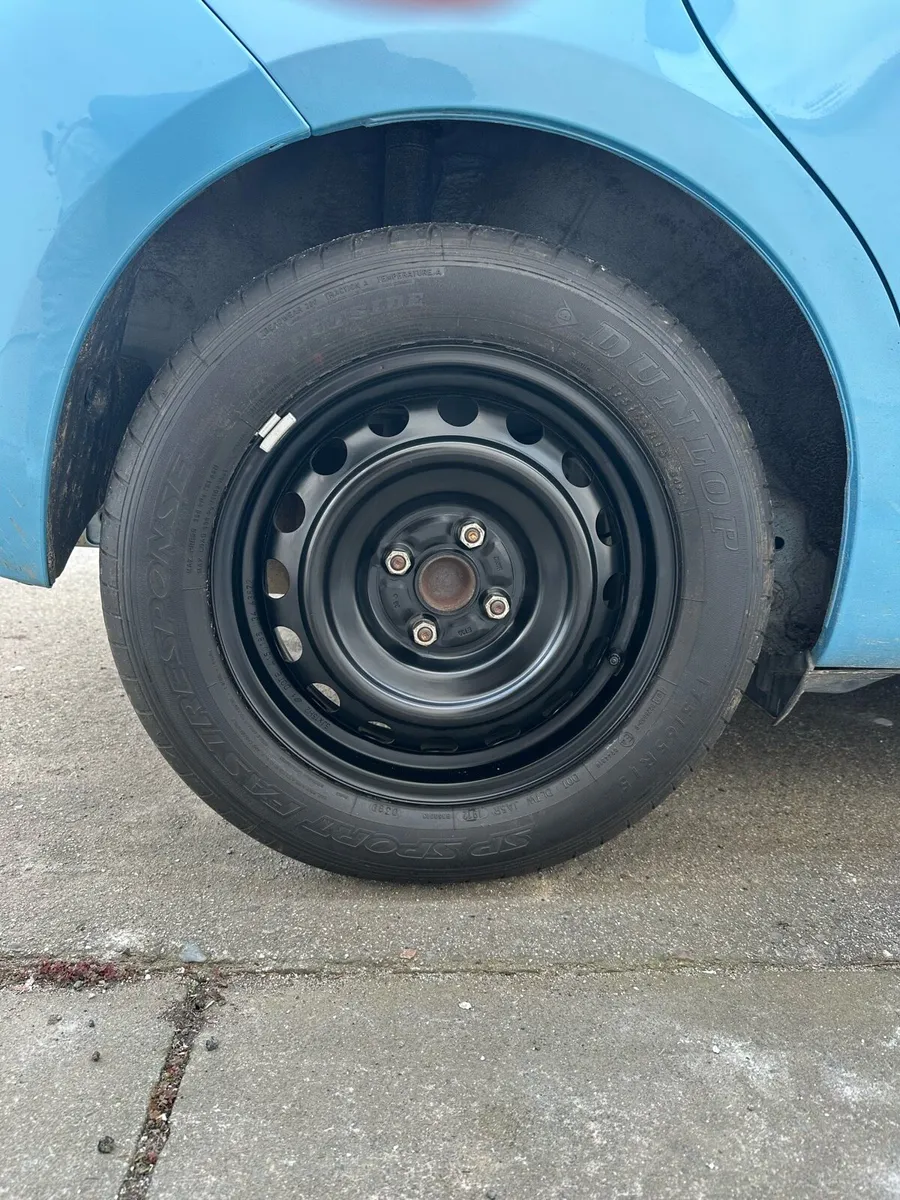 4 x New Steel Wheels + Dunlop Tyres 175/65/R15 - Image 3