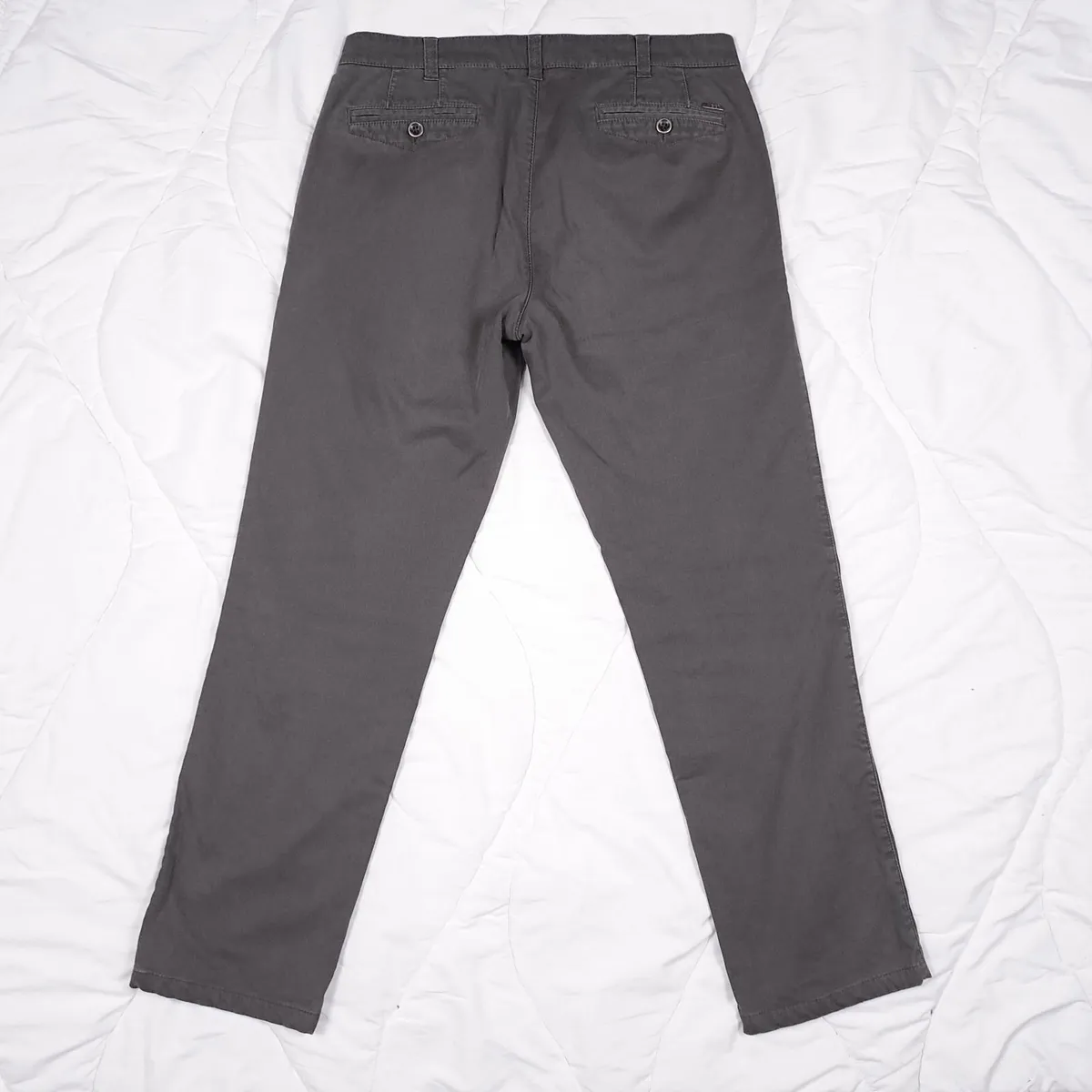 Meyer Grey Straight Fit Chino Trousers W36 L31 - Image 2