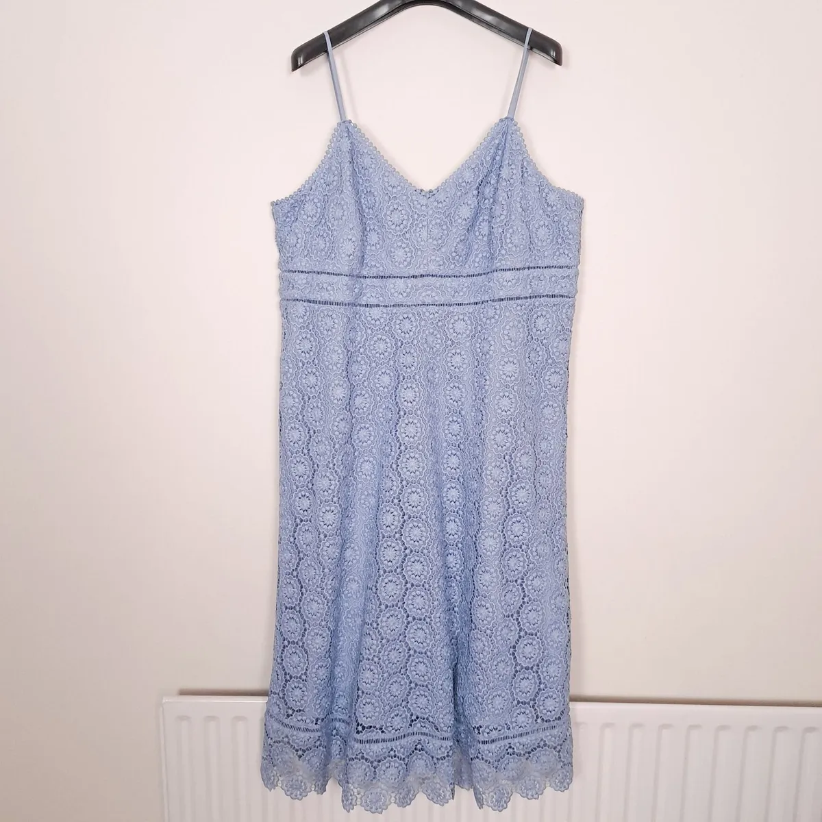 M&S Blue Floral Lace Strappy Midi Dress 22UK/50EU - Image 1