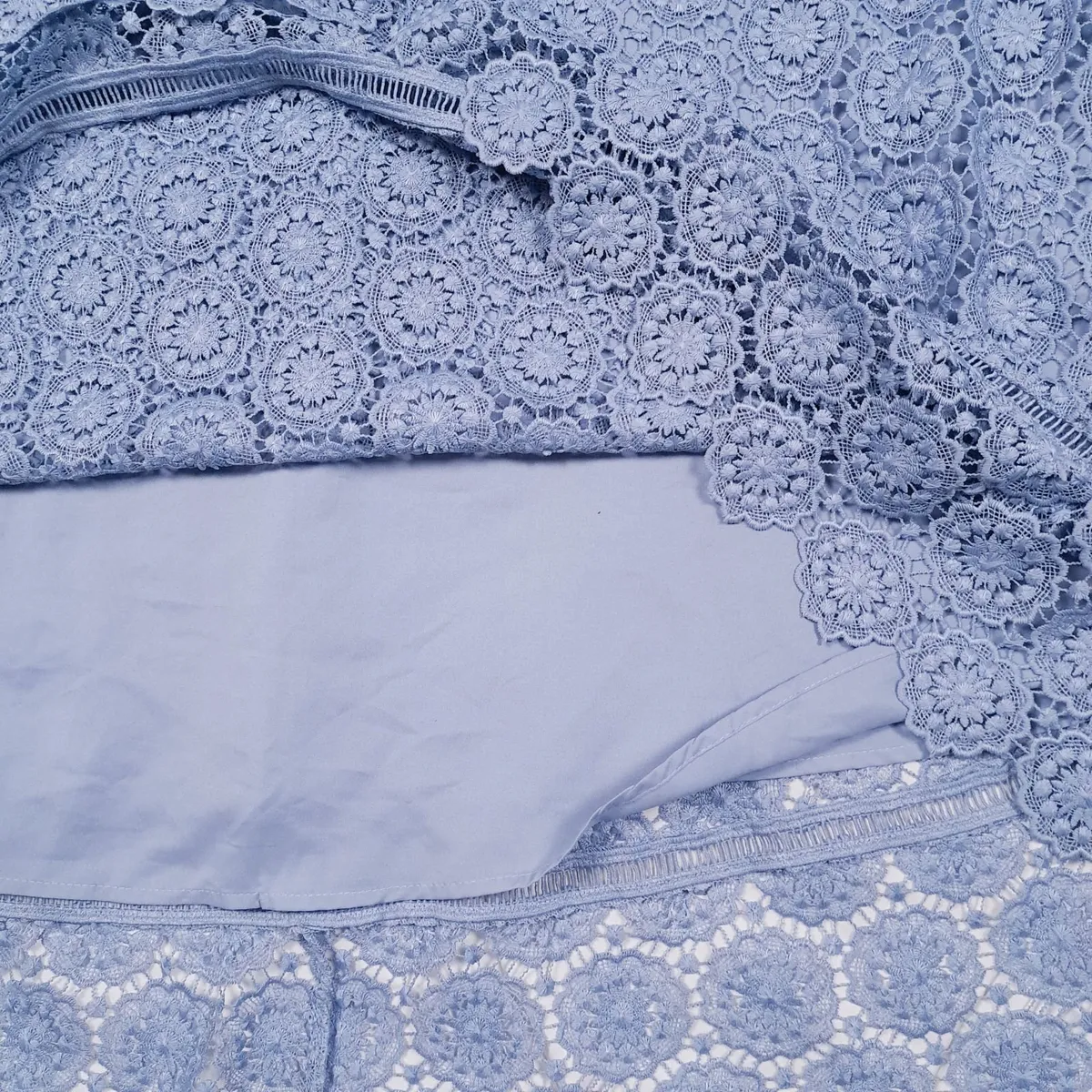 M&S Blue Floral Lace Strappy Midi Dress 22UK/50EU - Image 4