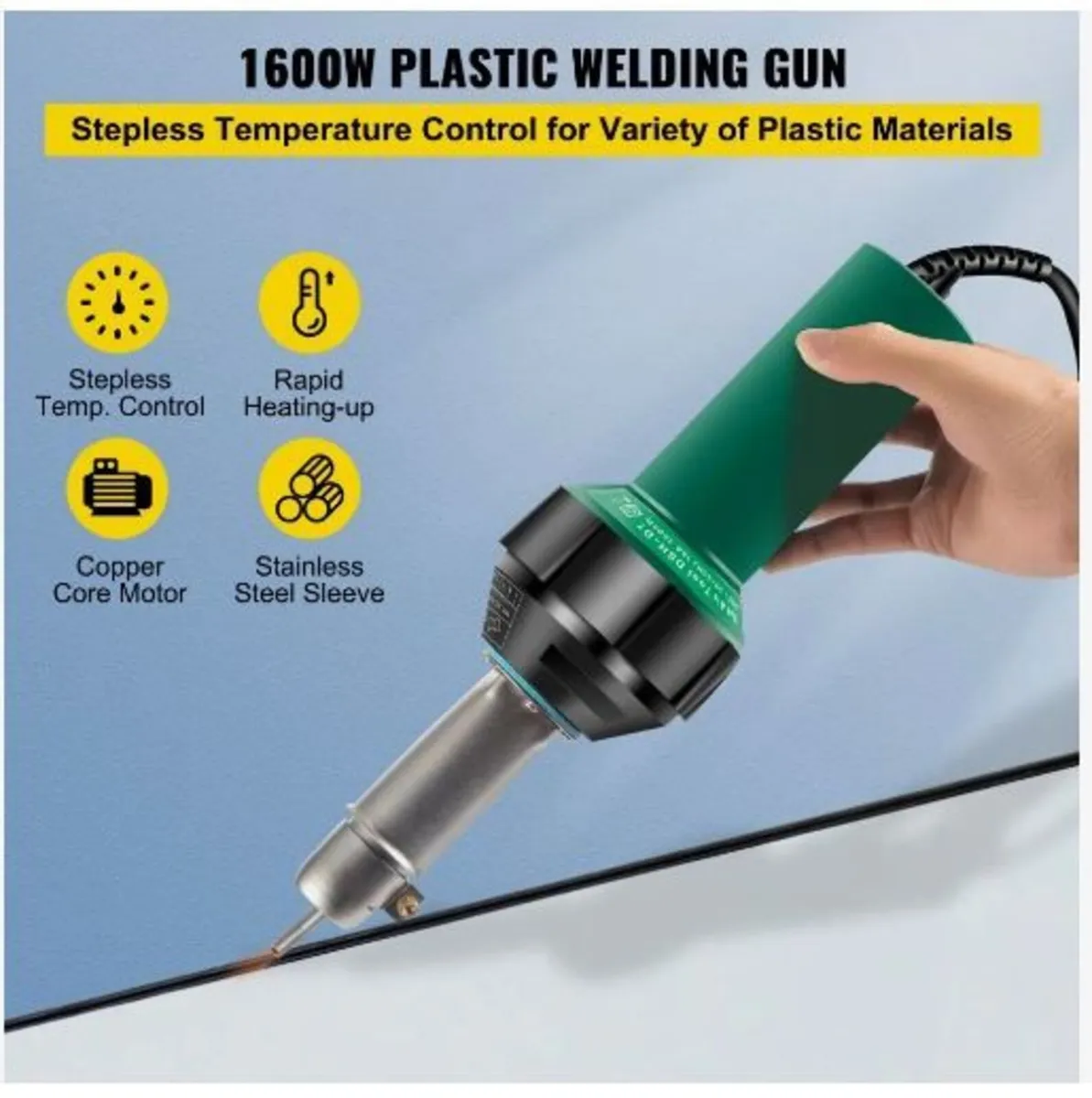 Roofing Welder, 8 Pcs PVC Welding Gun, 1600W - Image 2