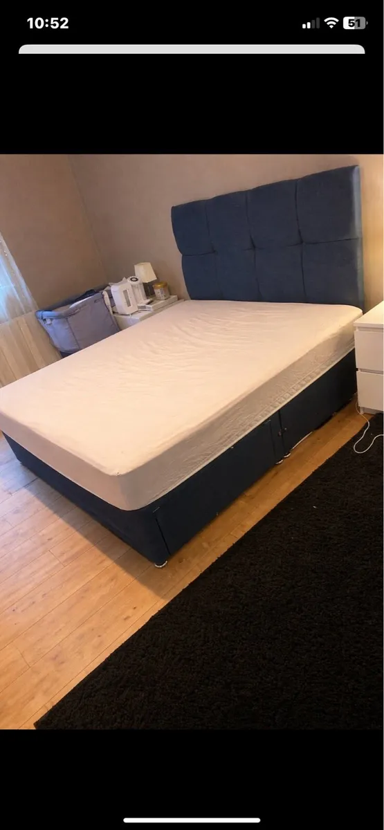 Bed base with two drawers king size