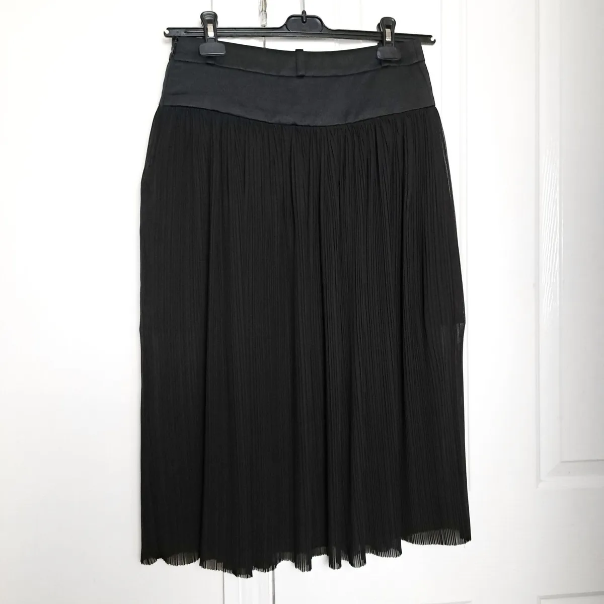 Claudie Pierlot Black Pleated Midi Skirt 10UK/38EU - Image 3