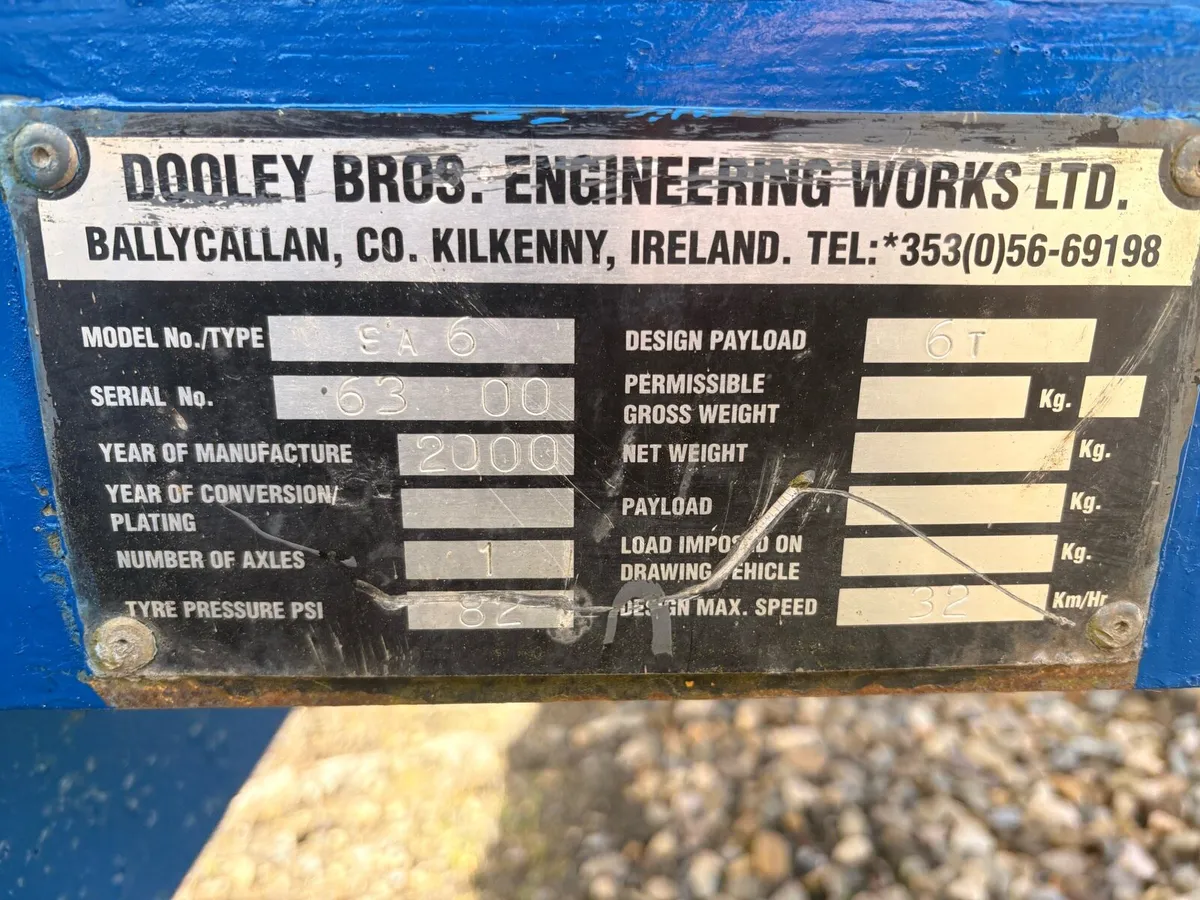Dooley 6 ton tipping trailer - Image 2