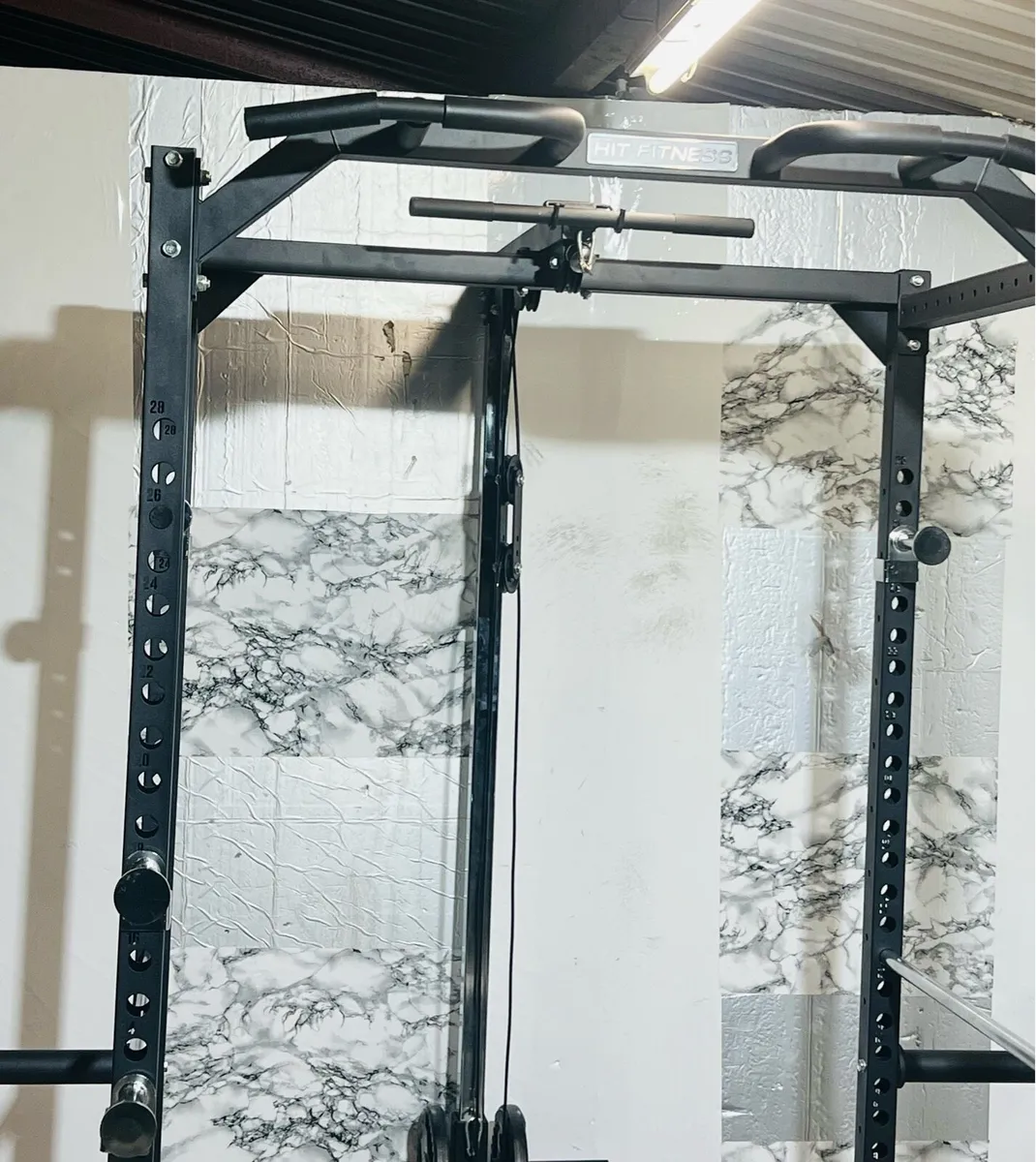 POWER RACK WITH PULLEY SYSTEM WEIGHTS BAR MORE - Image 3