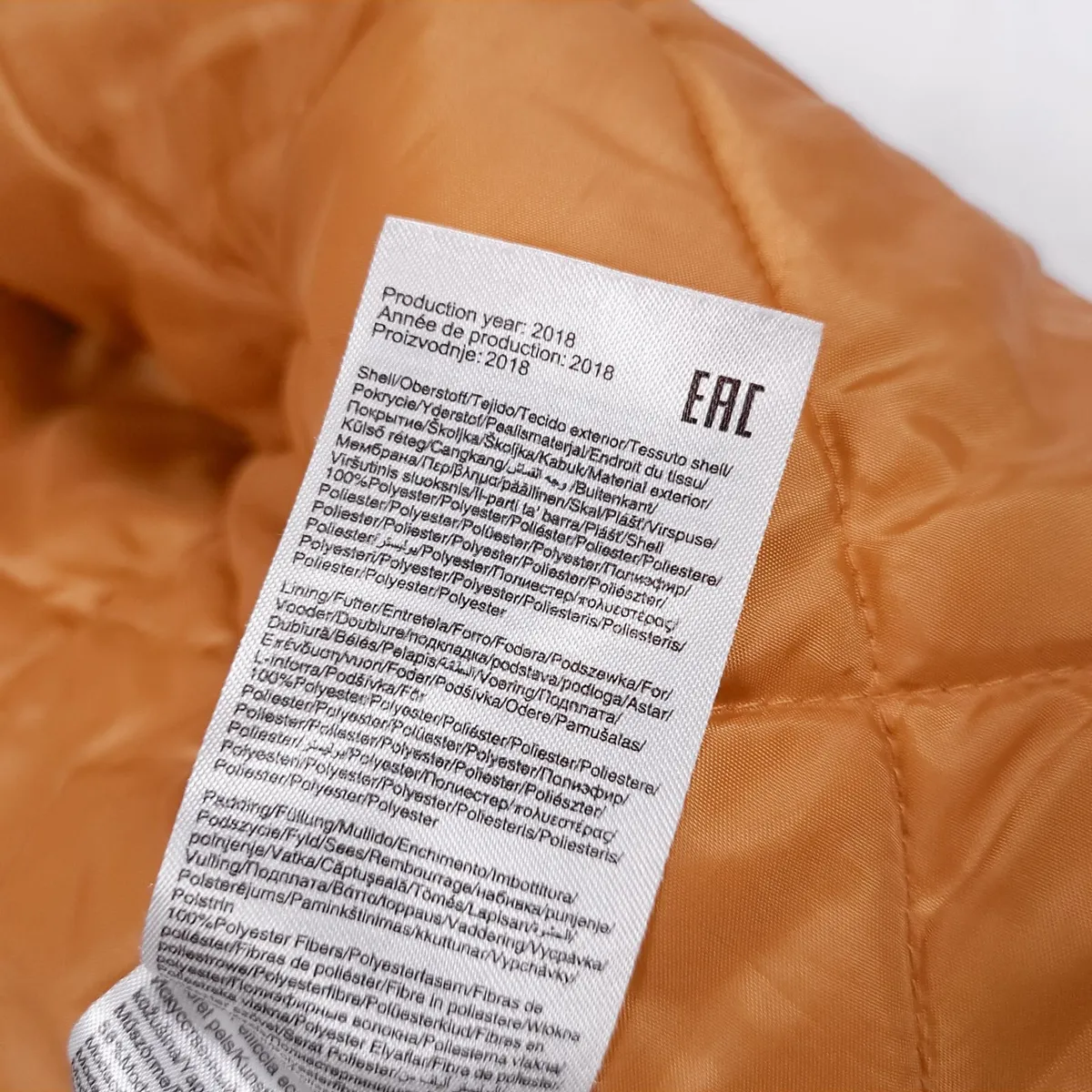 Vero Moda Mustard Orange Hooded Parka Coat Size M - Image 3