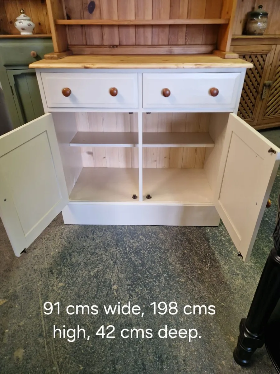 Vintage pine kitchen dresser - Image 4