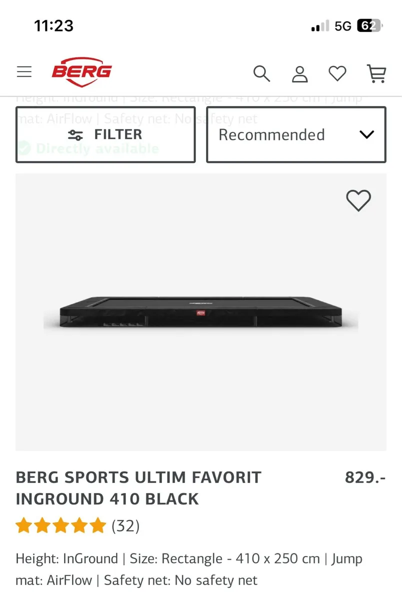 Berg inGround trampoline (New) - Image 2