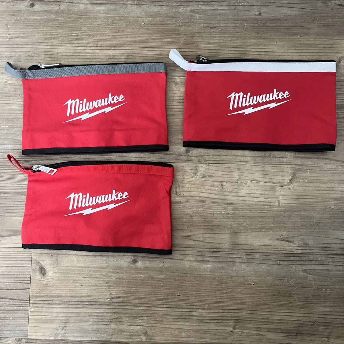 3x Milwaukee Zipper Pouch Tool Bags - Image 3