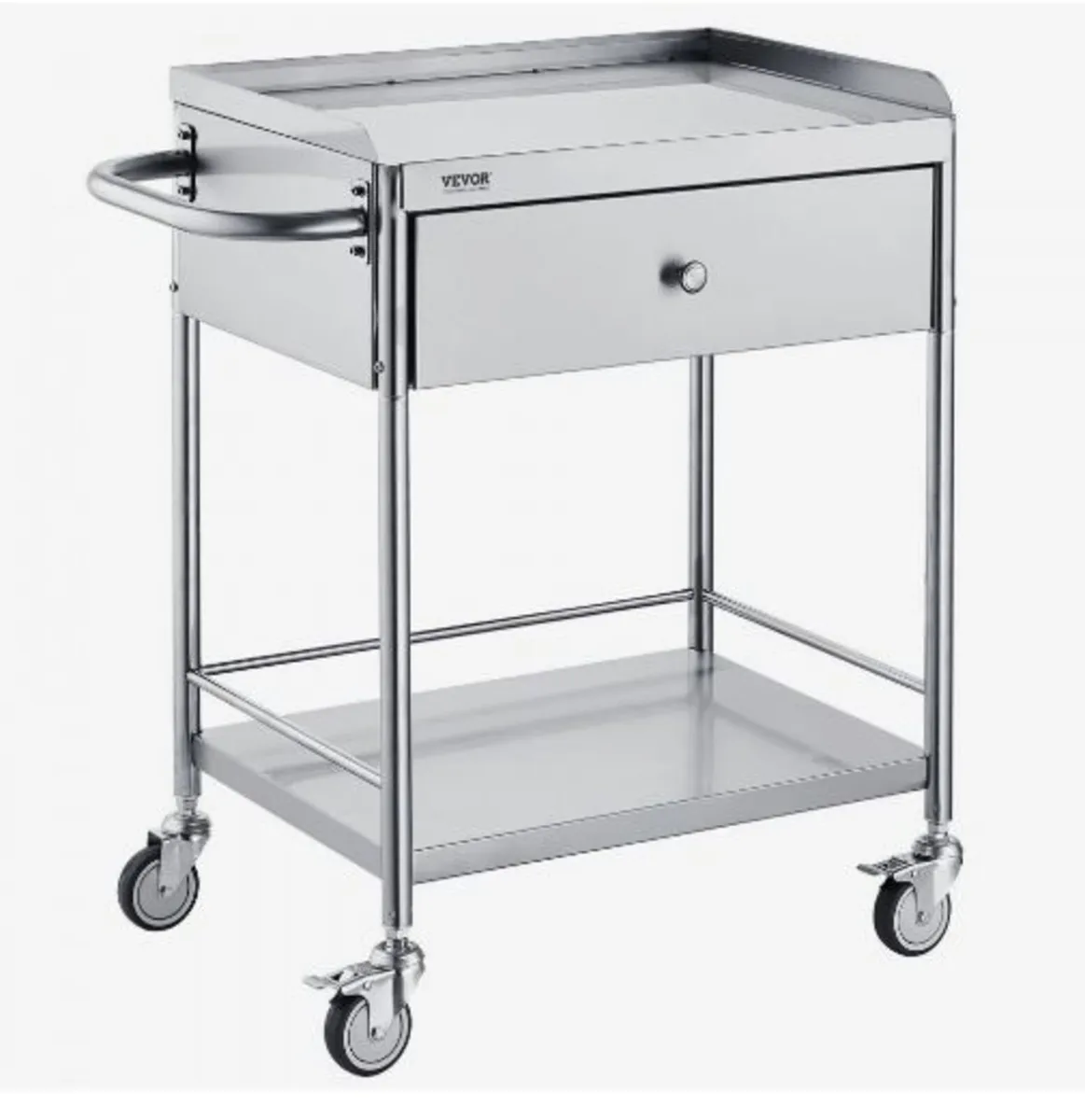 Medical Cart, 2 Layers Stainless Steel - Image 1