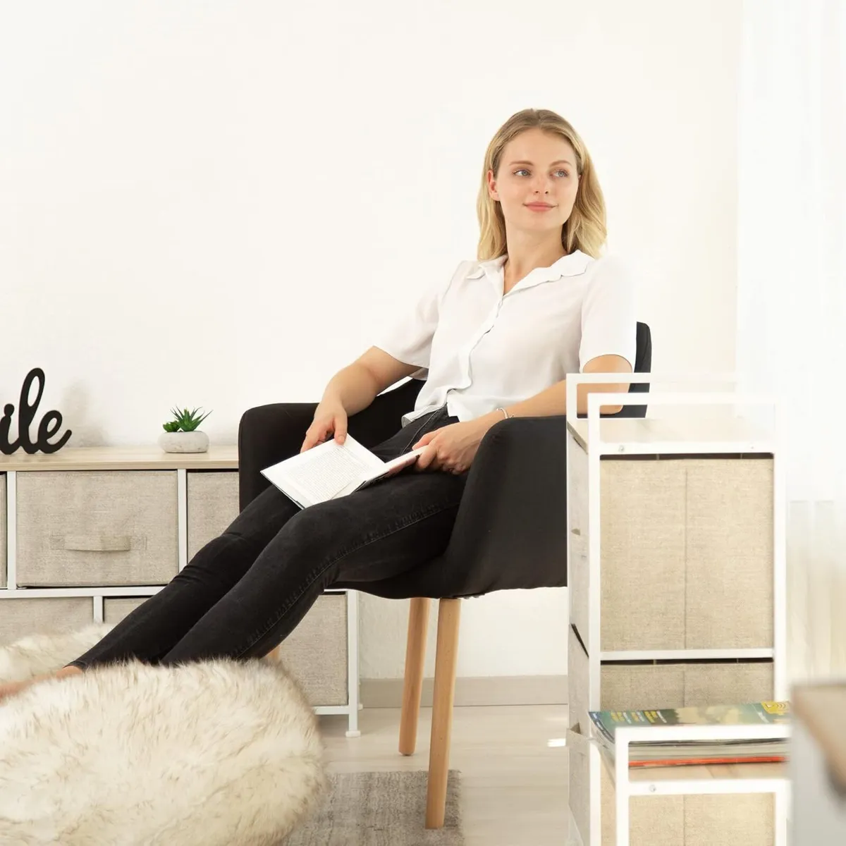 Shelving System Chest of Drawers Standing Shelf - Image 4