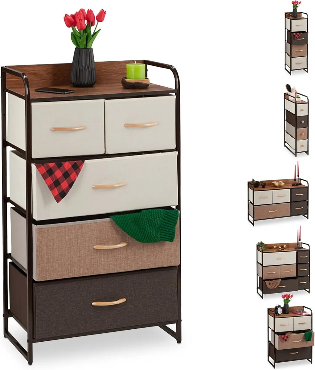 Dresser 5 Drawer Compartments with Shelf Folding - Image 1