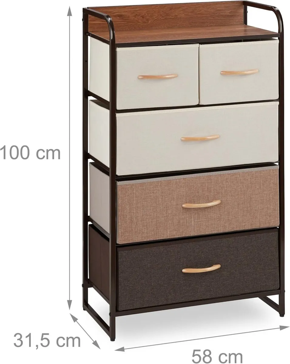 Dresser 5 Drawer Compartments with Shelf Folding - Image 3