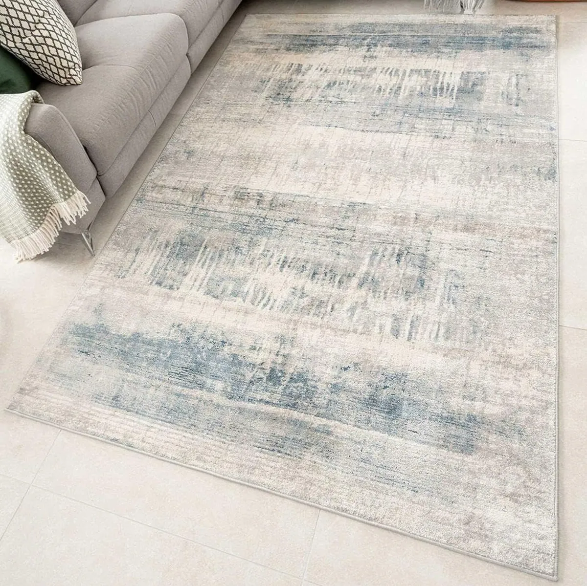 Designer Antique Polyester Abstract Painterly - Image 1