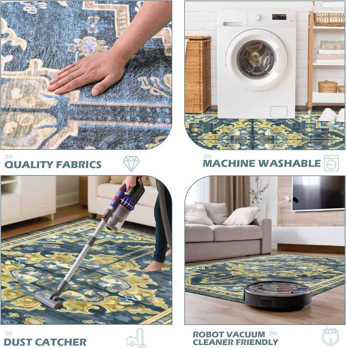 Area Rugs for Living Room 120x180 cm Bedside Rug - Image 3