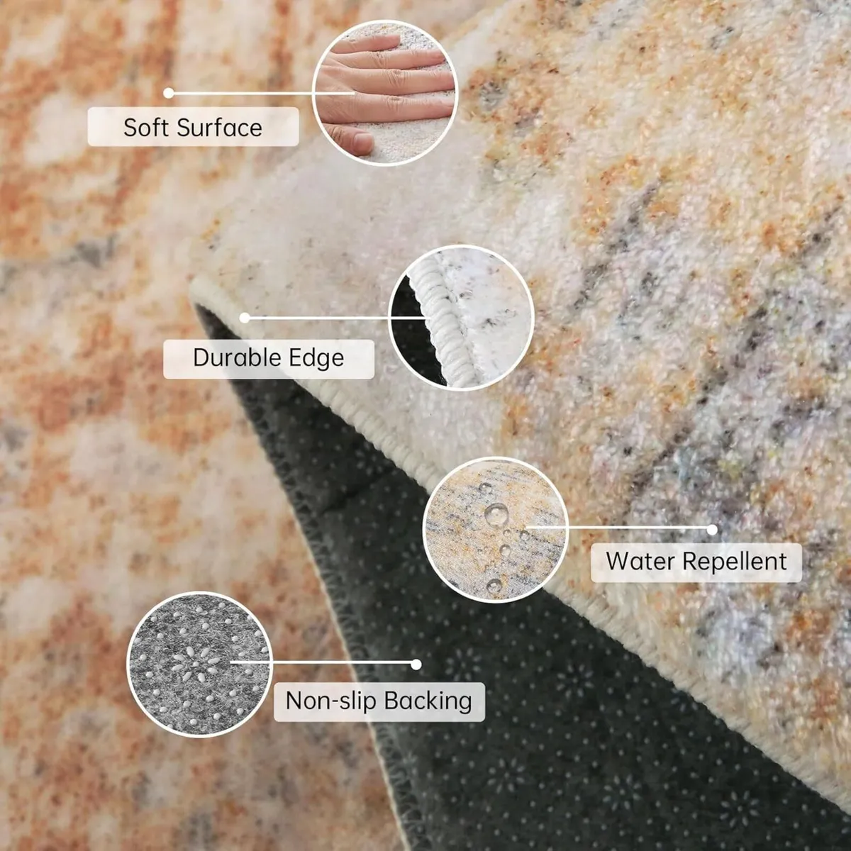 Rugs Living Room Morden Soft for Bedroom Large - Image 3