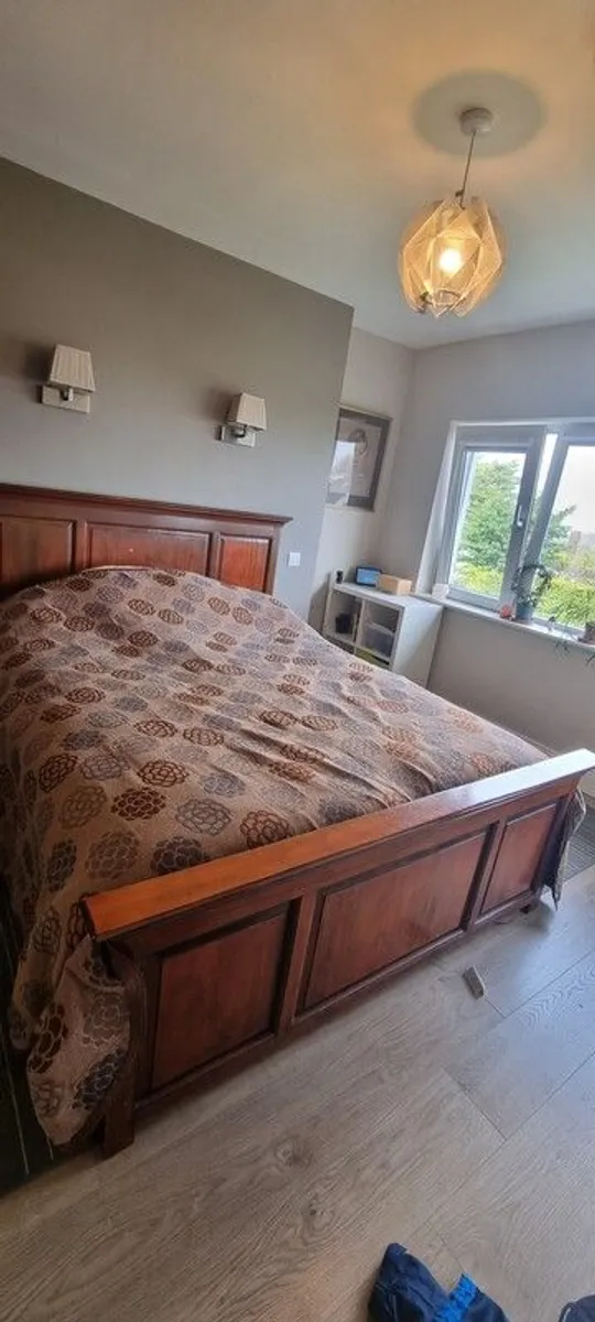 Solid Cherrywood Double (5ft)Bedframe - Image 2