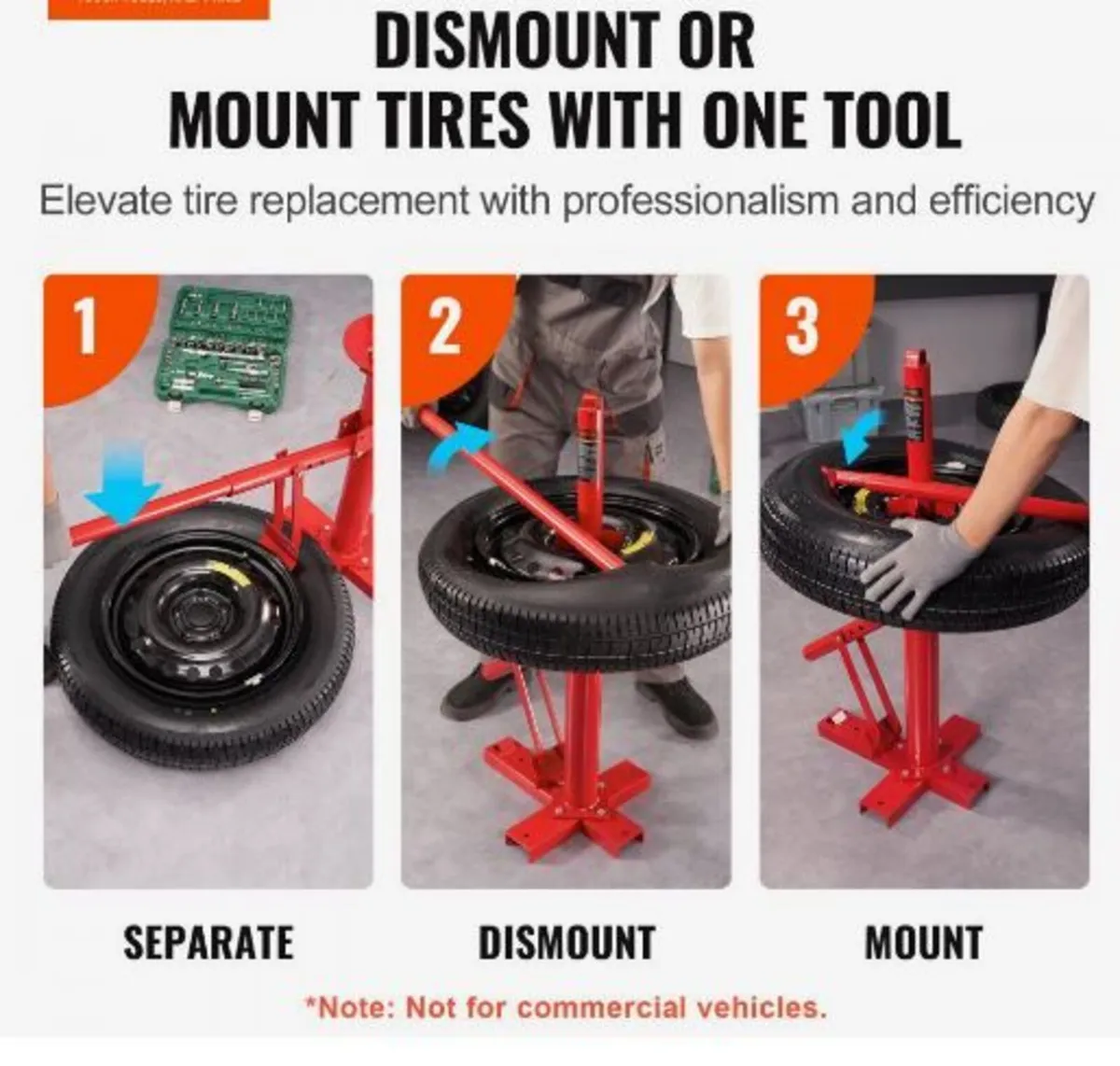 Portable Manual Tire Changer Bead Breaker Tool - Image 2