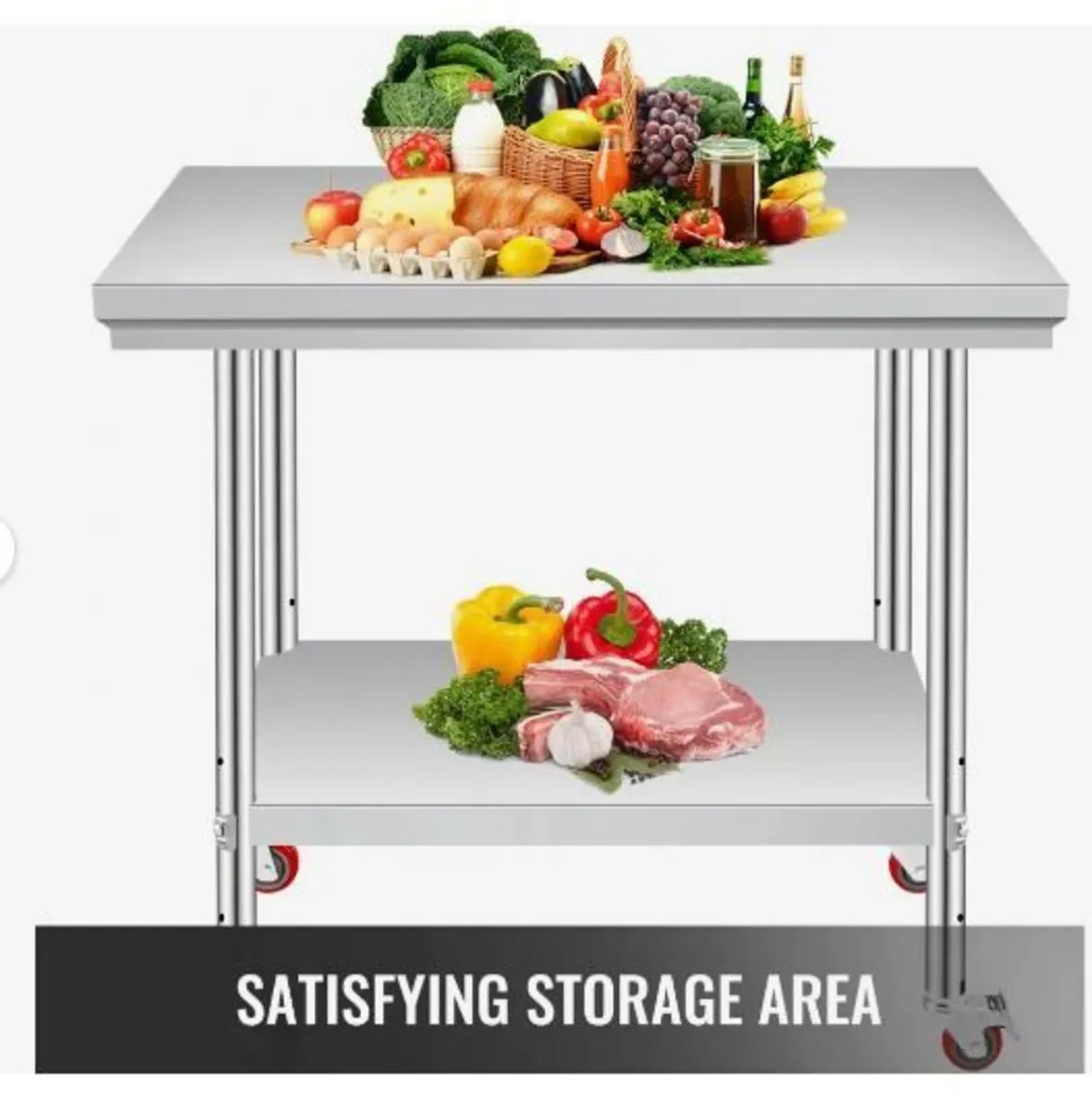 Stainless Steel Work Table 35 x 24 x 33 Inch - Image 4