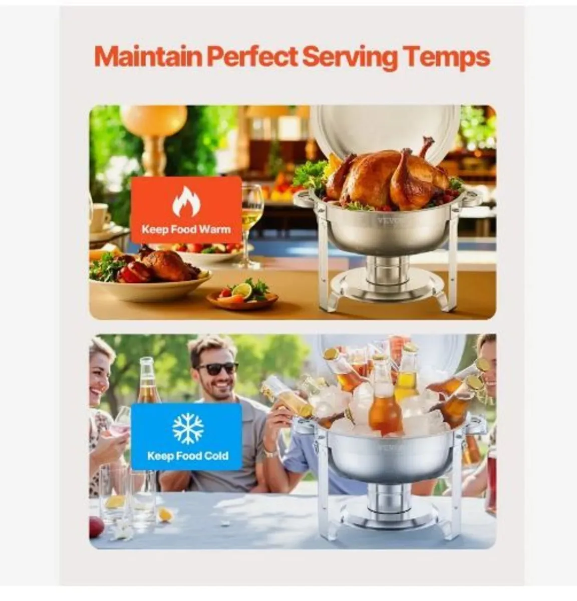 Chafing Dish Buffet Set, 5 Qt 4 Pack, - Image 2