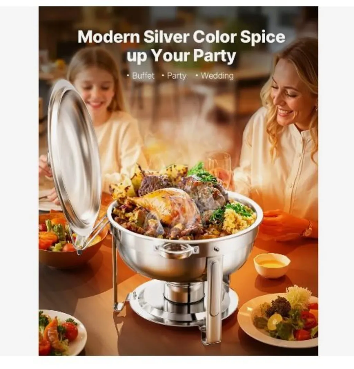 Chafing Dish Buffet Set, 5 Qt 4 Pack, - Image 3