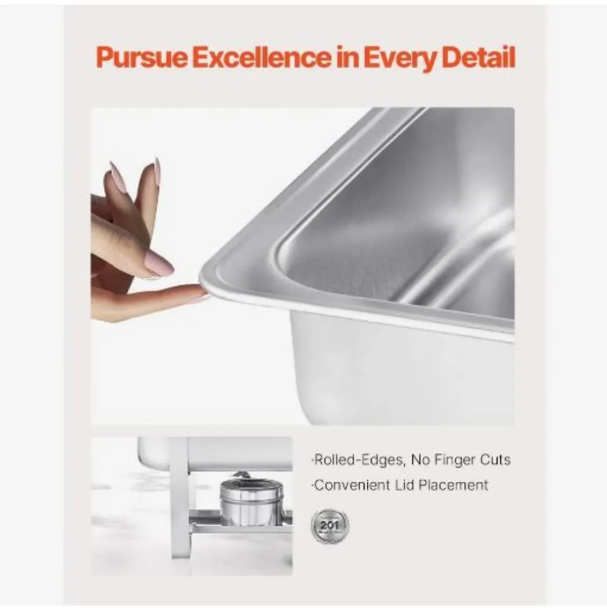 Chafing Dish Buffet Set, 8 Qt 4 Pack - Image 4