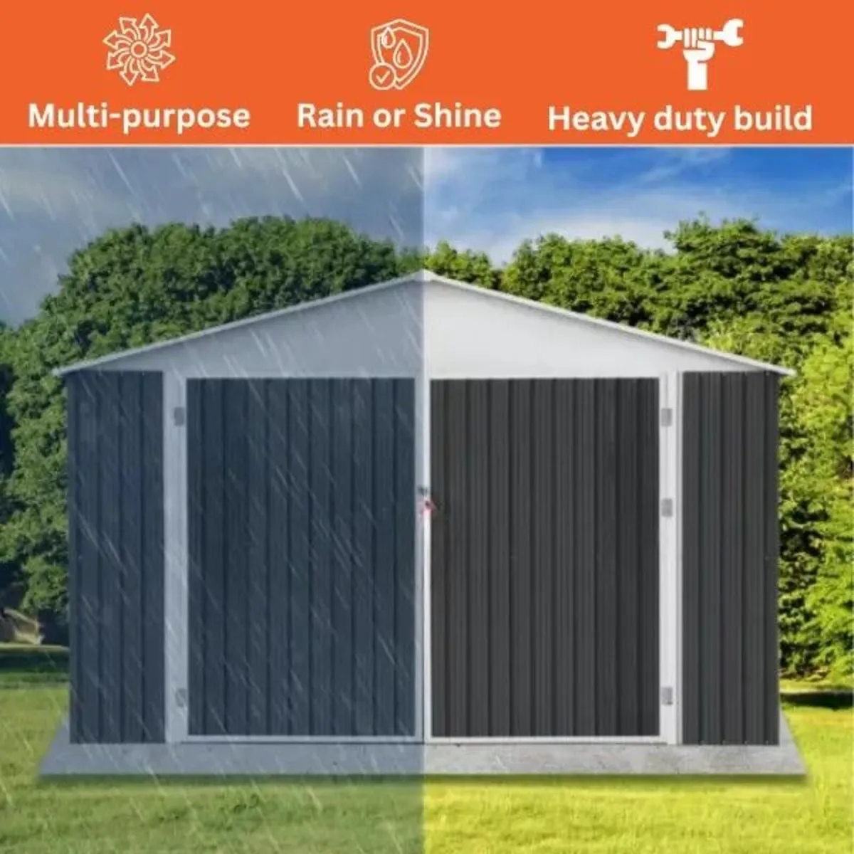 12x20ft  Metal Storage Shed / Garage – Brand New - Image 2