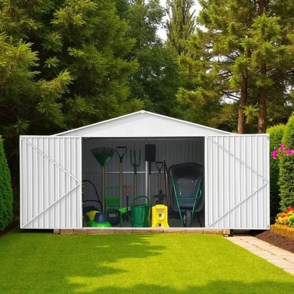 12x20ft  Metal Storage Shed / Garage – Brand New - Image 4