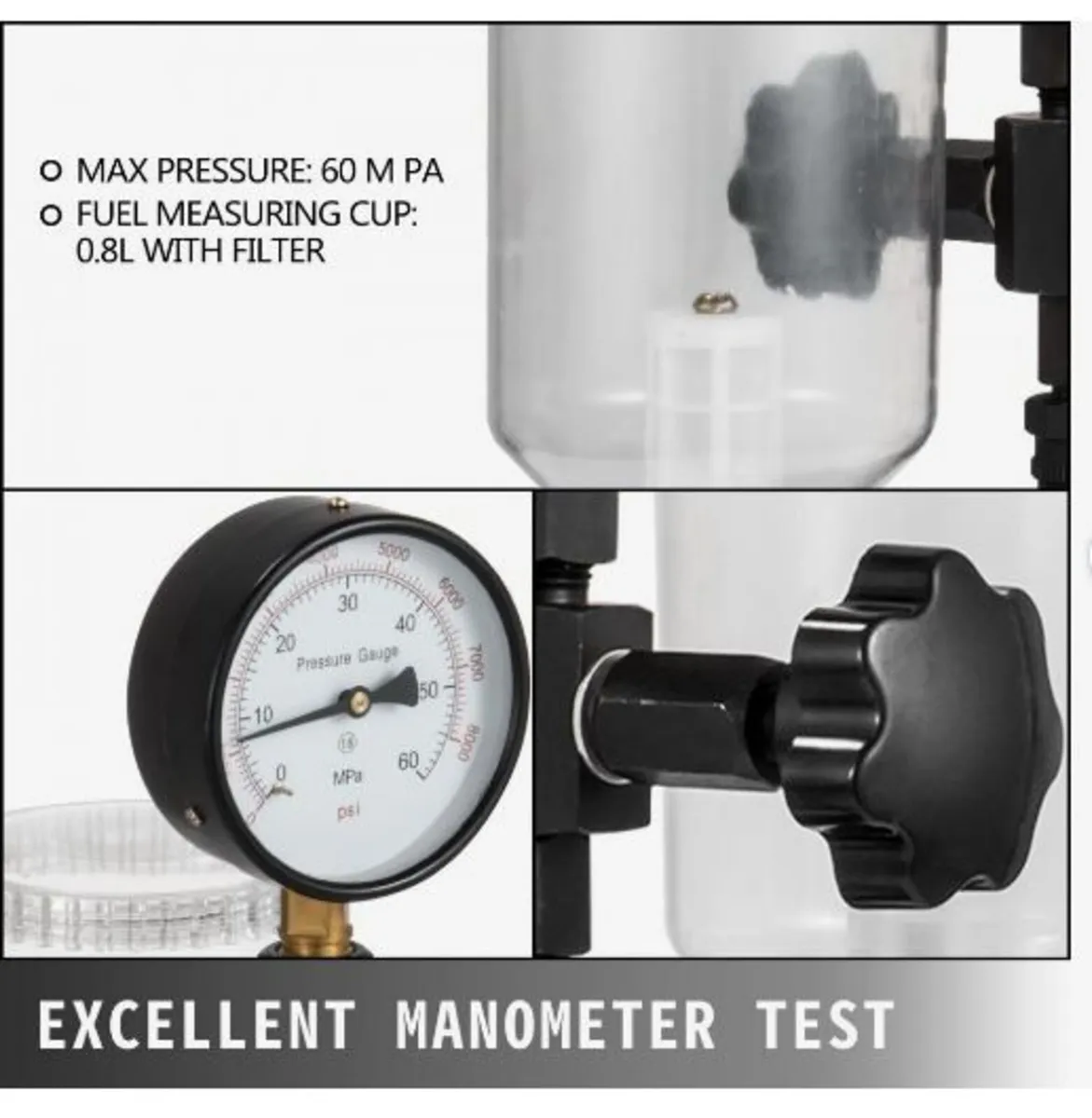 600 Bar Injector Tester 0.8L Fuel Pressure - Image 3