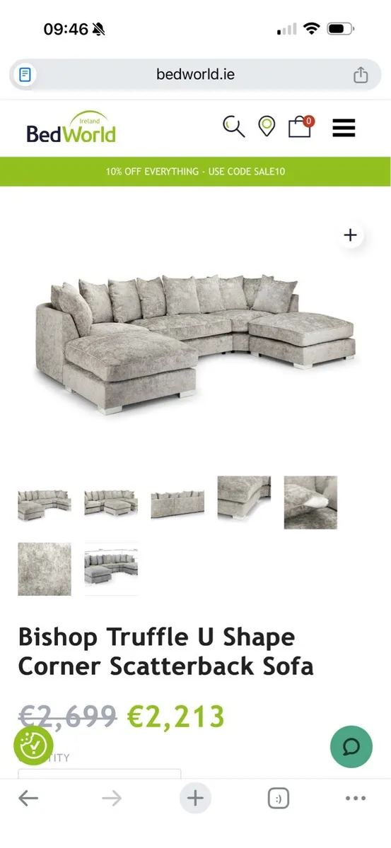 Ushaped sofa (like new) - Image 2