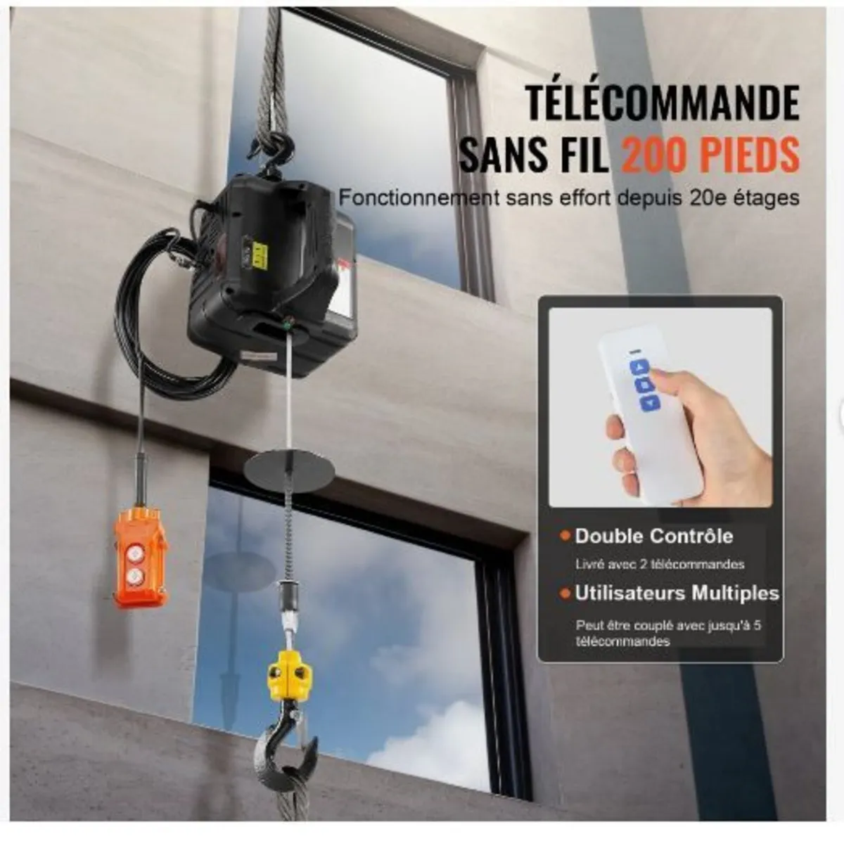 3-in-1 Portable Electric Hoist Winch - Image 3