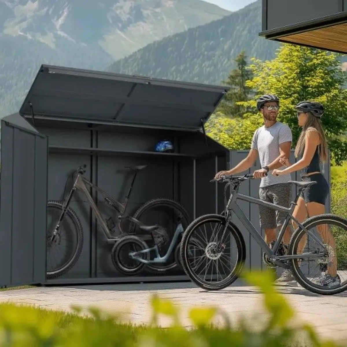 Premium Metal Bike Shed – Secure Storage - Image 1