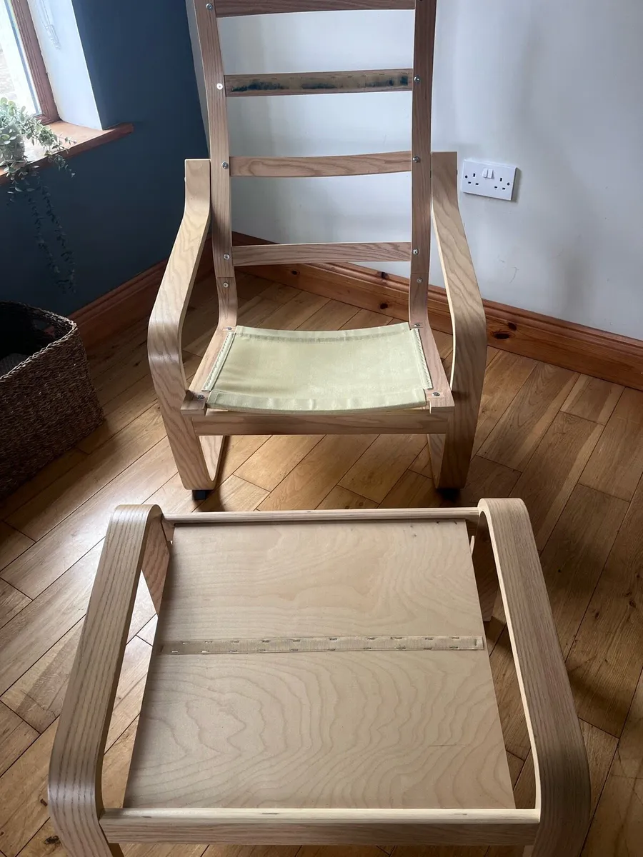 IKEA chair with footstool - Image 2