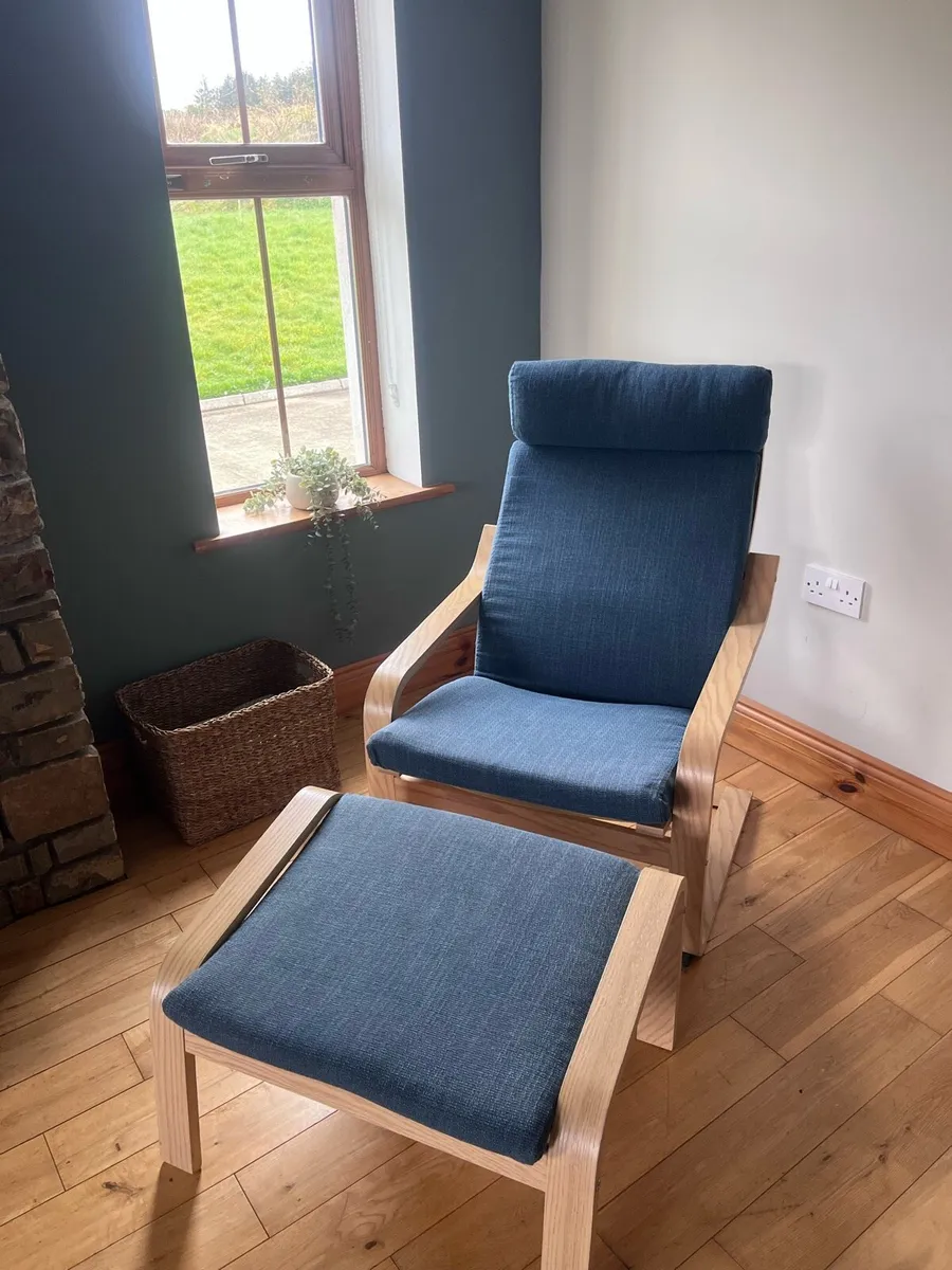 IKEA chair with footstool - Image 3