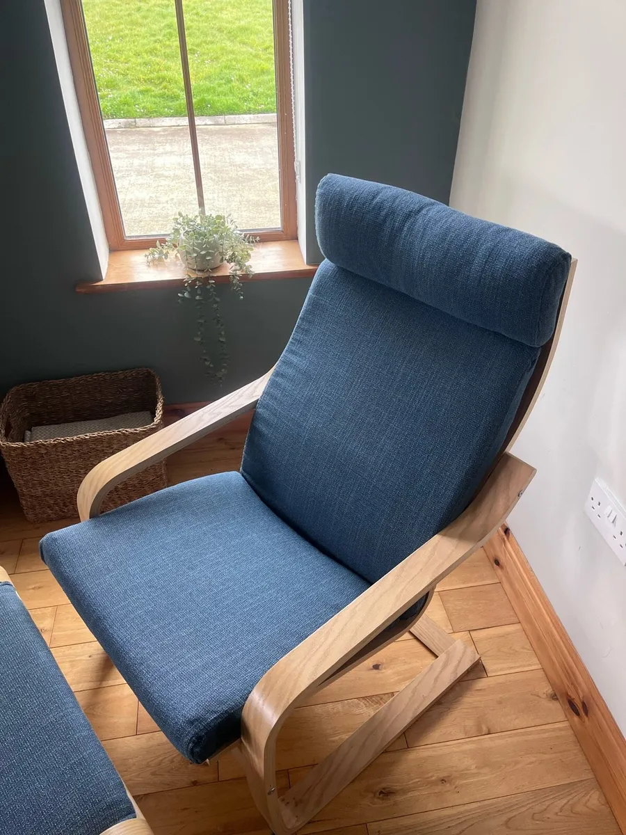 IKEA chair with footstool - Image 4