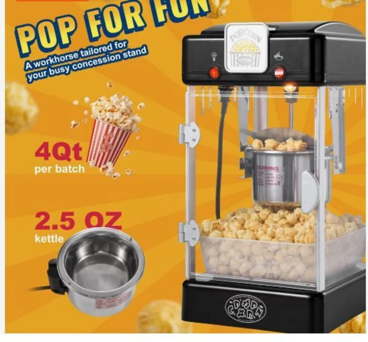 Popcorn Maker, 300W - Image 3