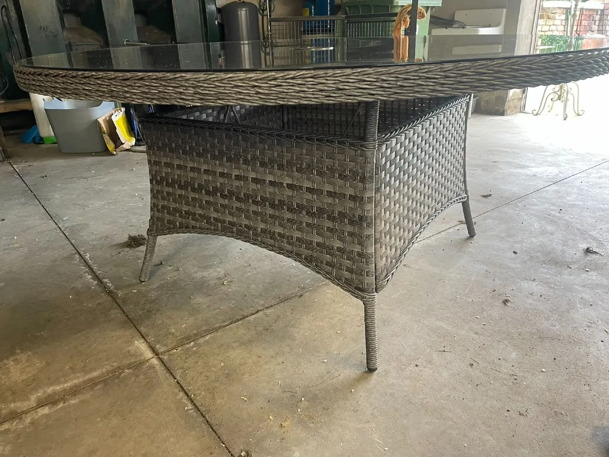 8 Seater Dining Table and chairs (Dark Grey) - Image 3