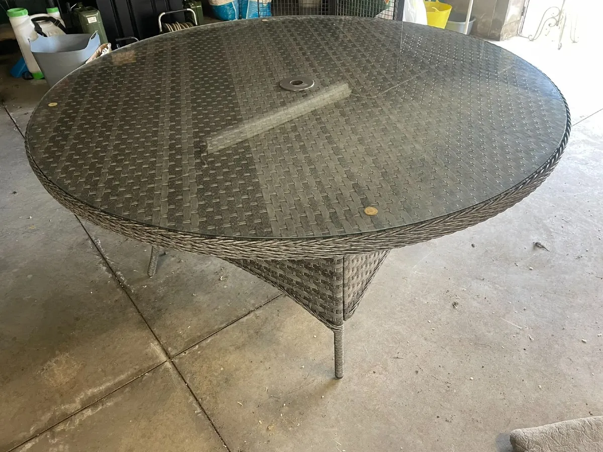 8 Seater Dining Table and chairs (Dark Grey) - Image 4