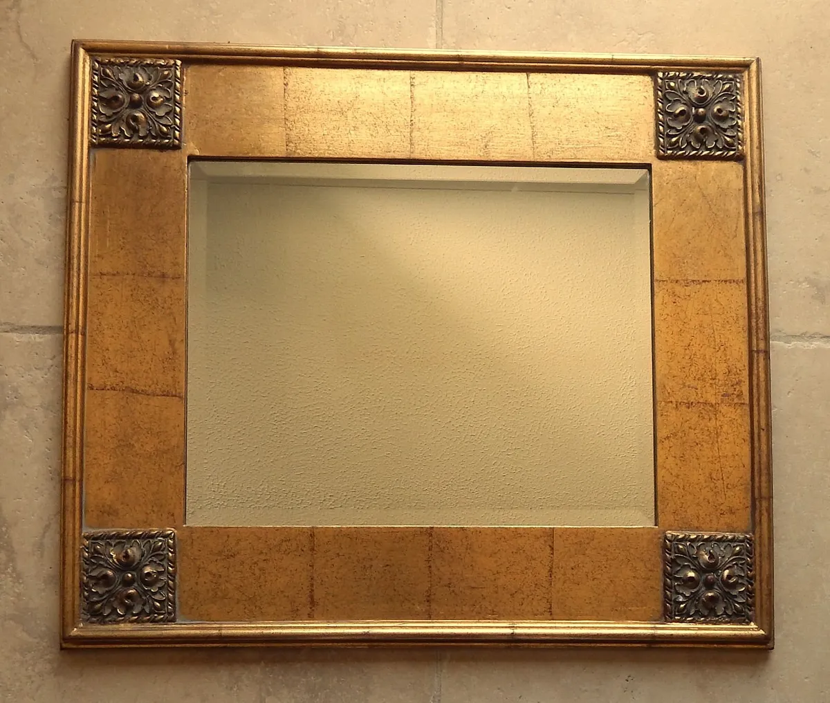 Large Bevelled Wall Mirror in Ornate Wooden Frame - Image 2