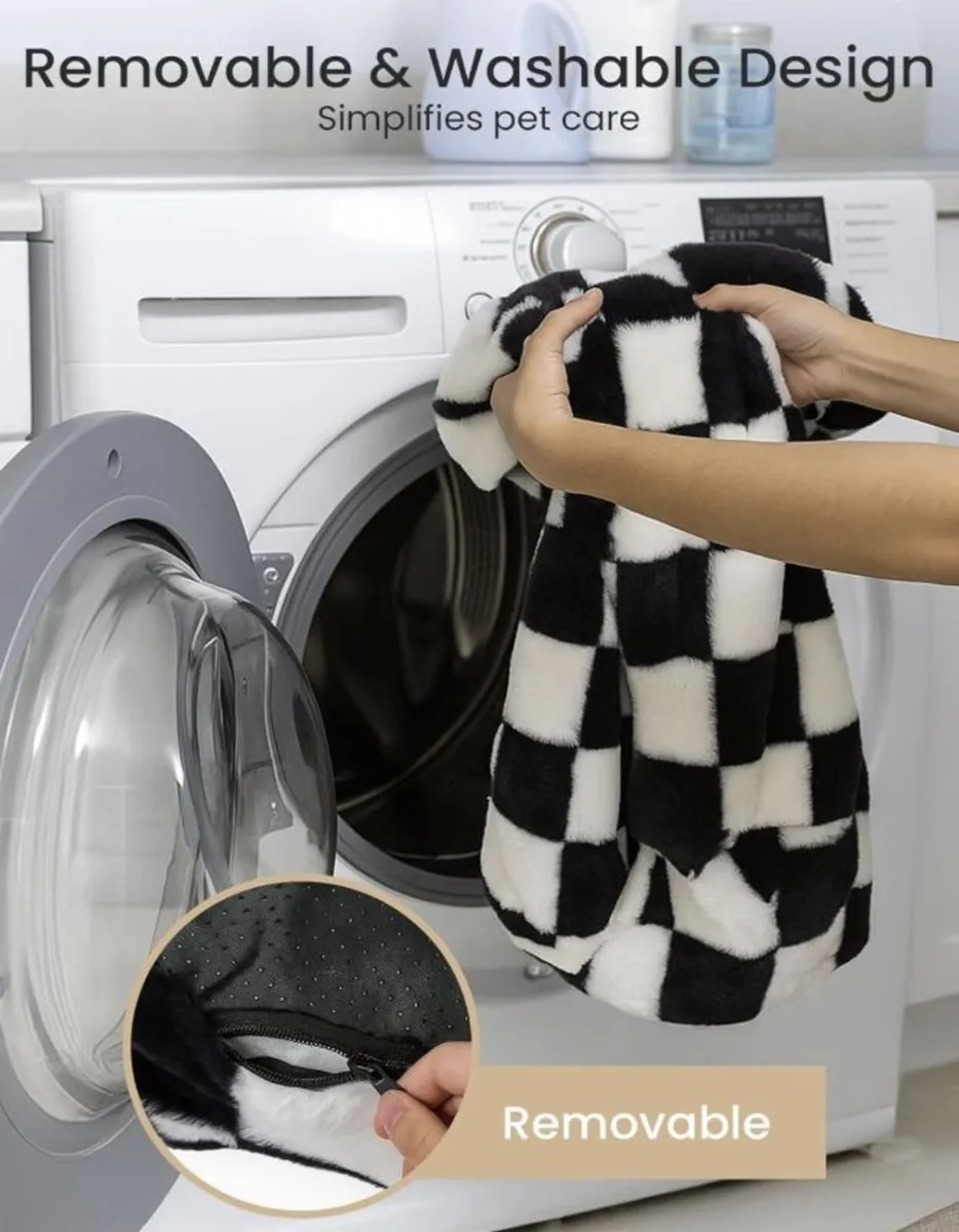 Large Dog Bed Cat Sofa, Washable Fluffy Pet Couch - Image 4