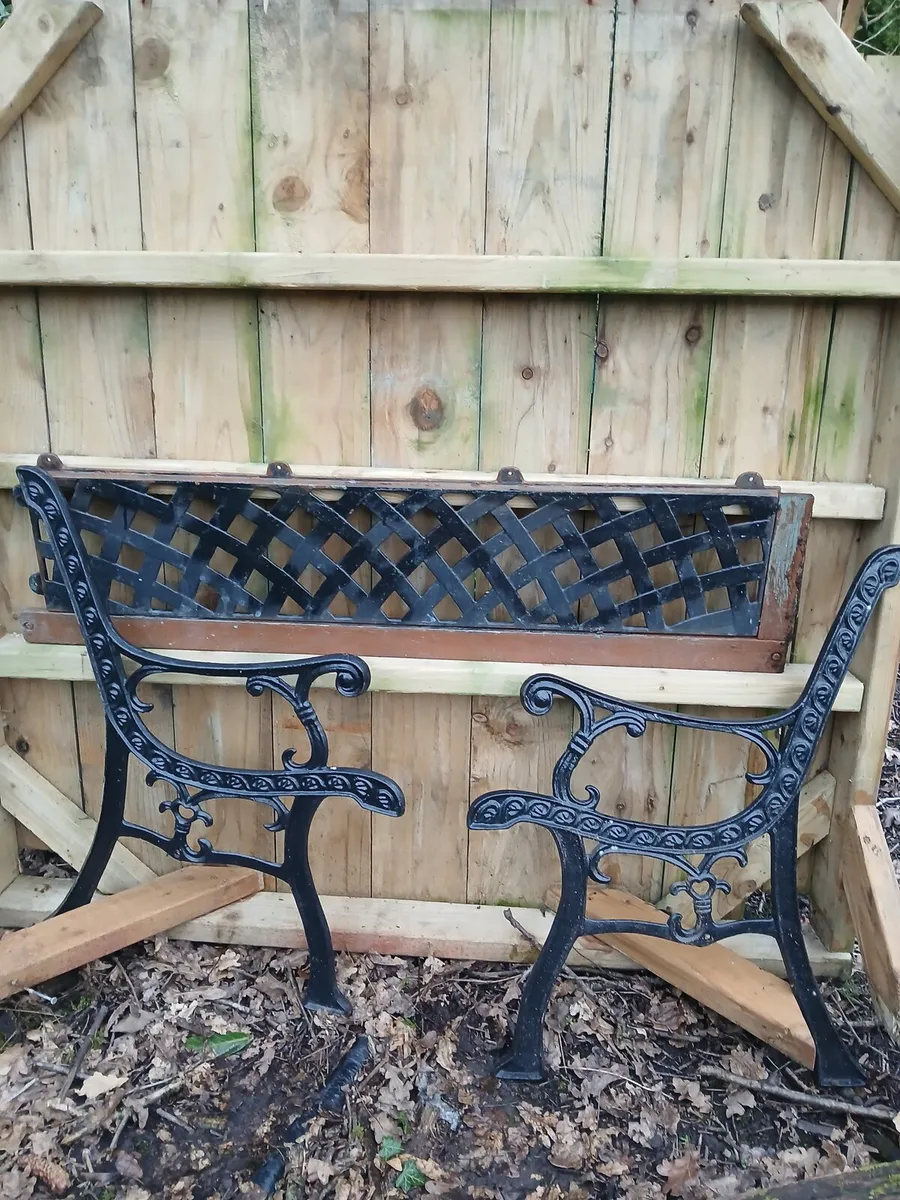 Cast iron bench ends