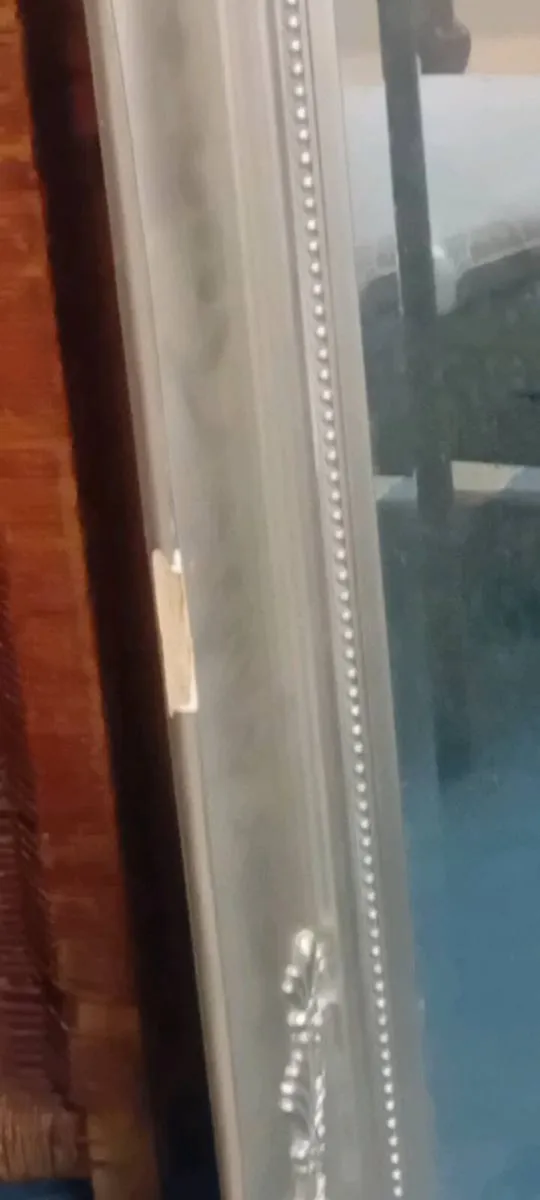 5ft Decorative Silver Framed Wall Mirror - Image 2