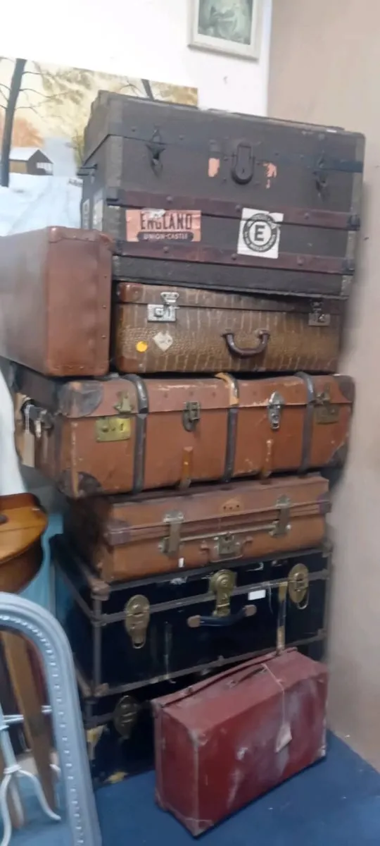 Large Selection Of Vintage And Antique Luggage