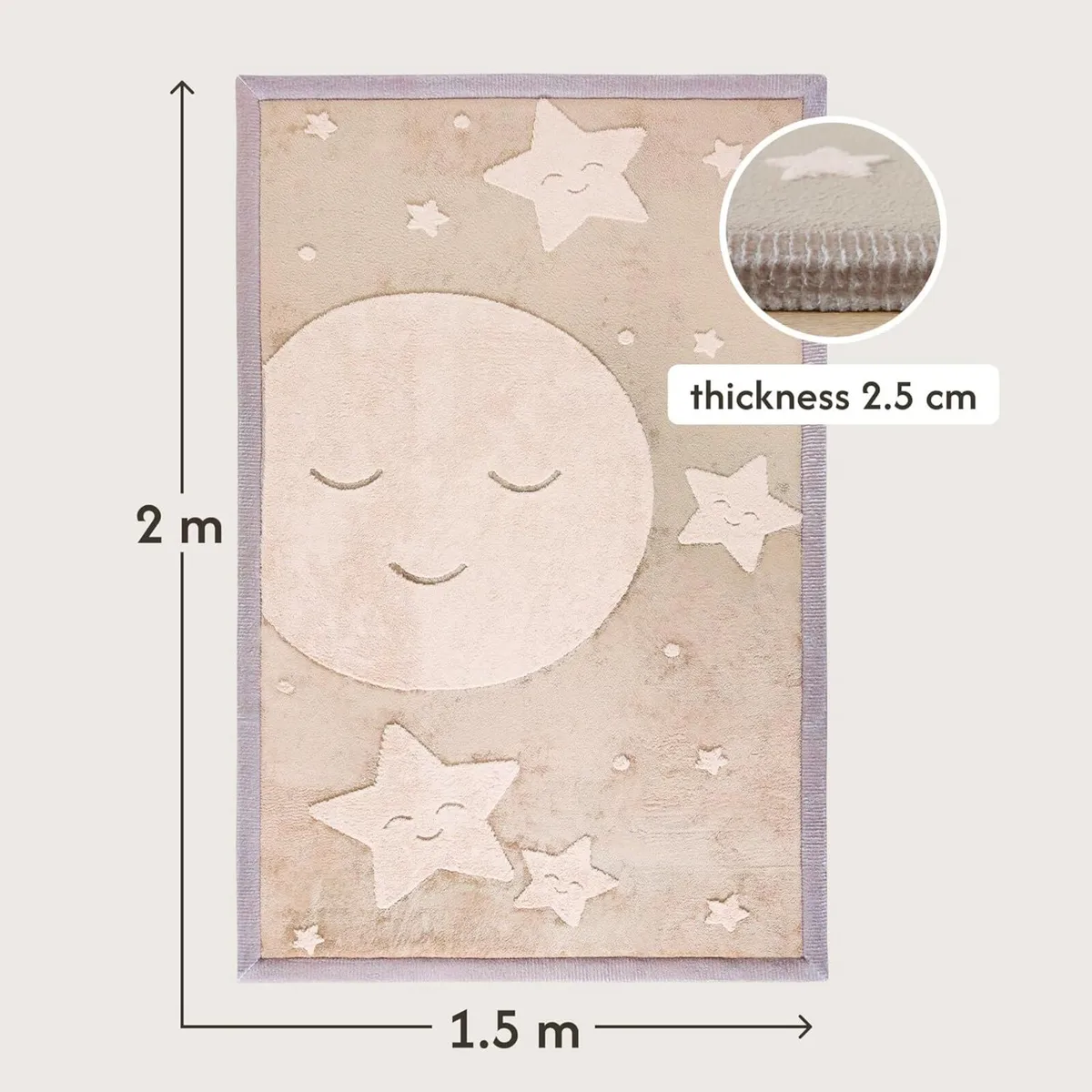 Cloud-soft baby play mat 200x150x2.5cm curved – - Image 2