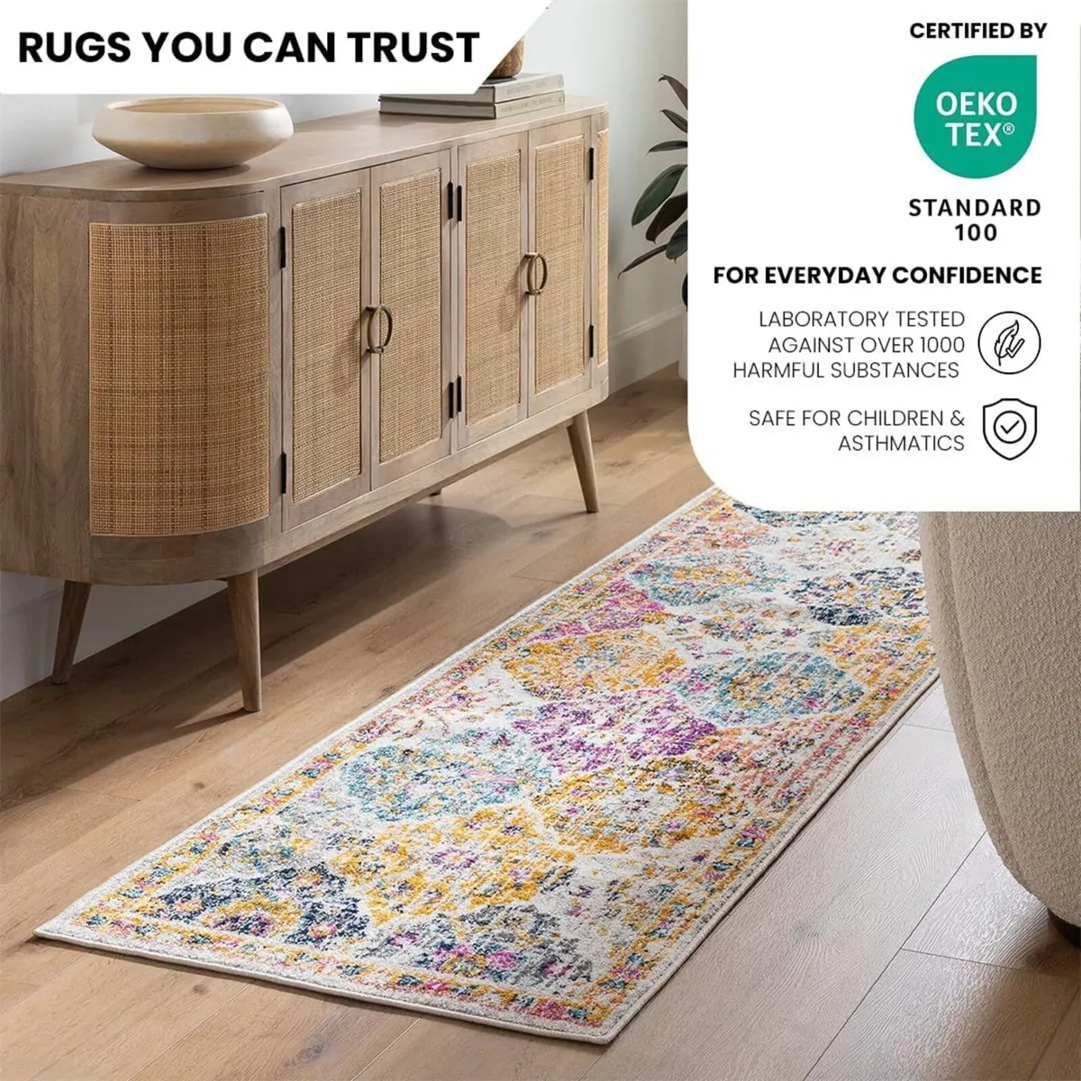 Sicily Vintage Rug - Runner Rugs Living Room - Image 3