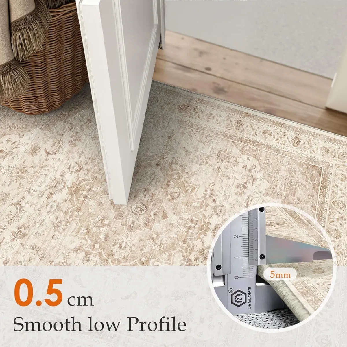 Vintage Living Room Area Beige Rug 240x300cm - Image 3