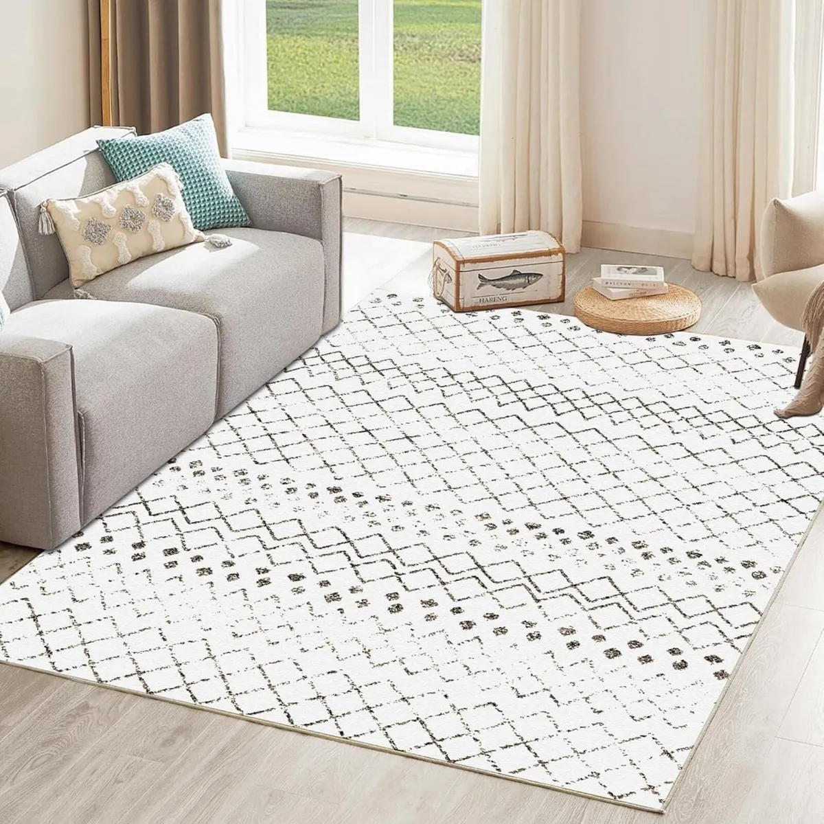 Boho Area Rugs for Living Room 160x230cm Washable - Image 1
